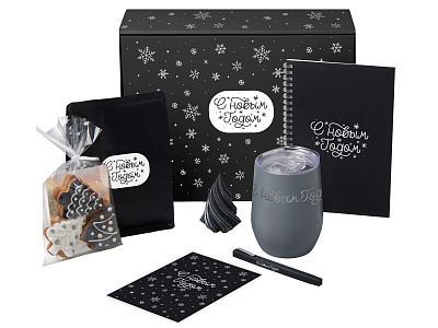 Подарочный набор Re:Start с термокружкой, кофе и блокнотом (Серый) Подарочный набор Re:Start с термокружкой, кофе и блокнотом (Серый)