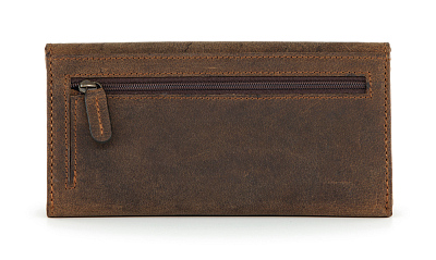Кошелек женский KLONDIKE NUGGET «Grace», натуральная кожа в темно-коричневом цвете, 18,5 х 10 х 3 см