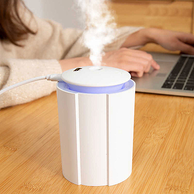 Светодиодный USB увлажнитель Foggy с подсветкой, белый  