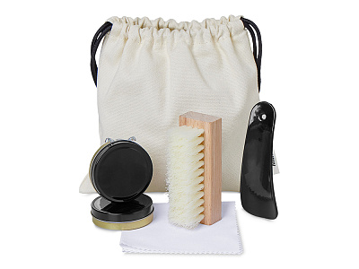 Набор для чистки обуви Hotelier (Белый)