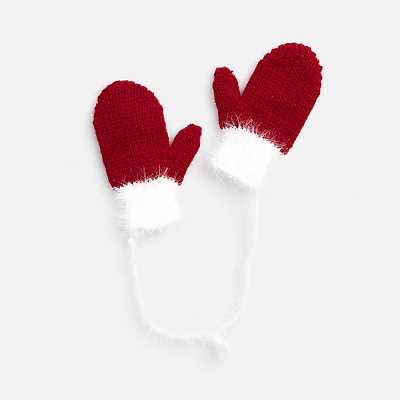 Подвеска на елку «Вьюжка», варежки, красная (Красный)