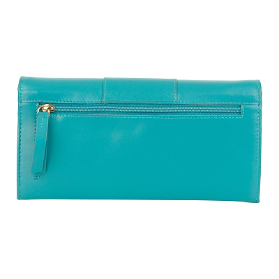 Кошелёк Cross Kelly Wall Turquish, кожа наппа, гладкая, цвет тёмно-бирюзовый, 20 x 11 x 2,5 см