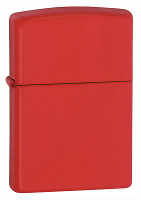 Зажигалка ZIPPO Classic с покрытием Red Matte, латунь/сталь, красная, матовая, 38x13x57 мм (Красный)