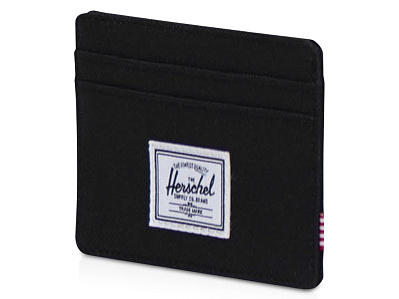 Herschel Charlie держатель для карт с RFID-защитой из переработанного материала (Чёрный)