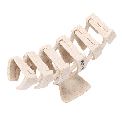 Заколка-краб для волос Dewal Beauty 1 шт/ уп.бежевая, большая