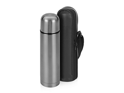 Термос Ямал с чехлом (Серебристый)