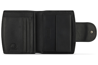 Бумажник KLONDIKE RUSH «Jenny», натуральная кожа в черном цвете, 11 х 12,5 х 2,5 см