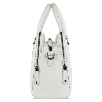 Сумка женская BUGATTI Elsa, белая, воловья кожа/полиэстер, 32х13х22 см