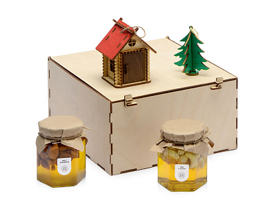 Подарочный набор Decoration Deluxe с двумя видами меда (Натуральный, зеленый, красный) Подарочный набор Decoration Deluxe с двумя видами меда (Натуральный, зеленый, красный)