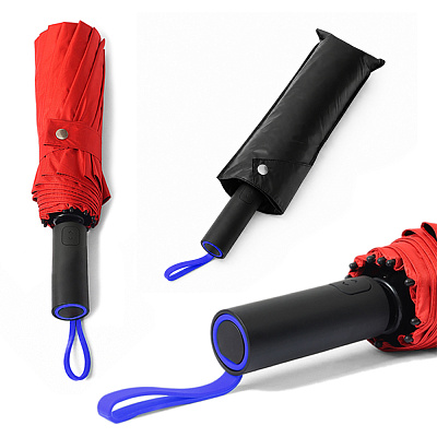 Кастомизированный автоматический складной зонт Altor  (Красный/синий)