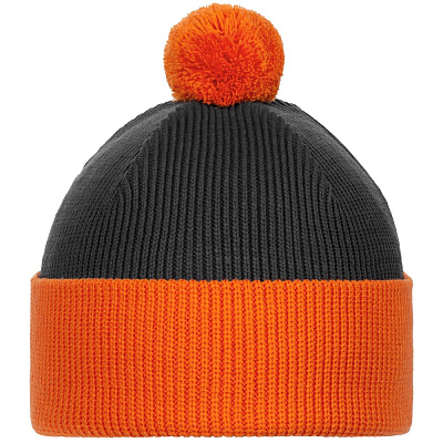 Шапка Snappy, темно-серый (антрацит) с оранжевым