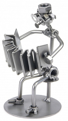 Баянист-виртуоз Фигурки из металла HINZ &amp; KUNST (Серый)