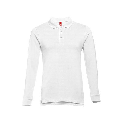 Рубашка-поло мужская BERN 210 с длинным рукавом (Белый)