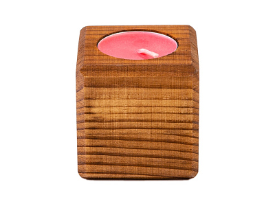 Свеча в декоративном подсвечнике Вишня (Коричневый)