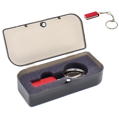 Флешка Slim 16 Гб в футляре, красная (Красный)