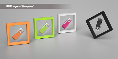 Футляр для флеш-карт "Панорама", черный