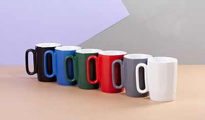 Кружка керамическая "Calypso" 250 мл, красный с белым