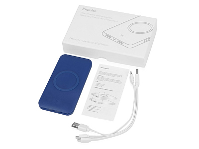 Беспроводной внешний аккумулятор Impulse, 4000 mAh