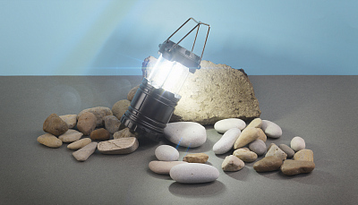 Туристический led-фонарь "Compass" 360˚ , черный