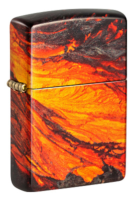 Зажигалка ZIPPO Lava Flow с покрытием 540 Tumbled Brass латунь/сталь оранжевая 38x13x57 мм