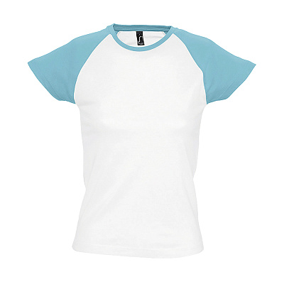 Футболка женская MILKY 150 (Бирюзовый, белый)