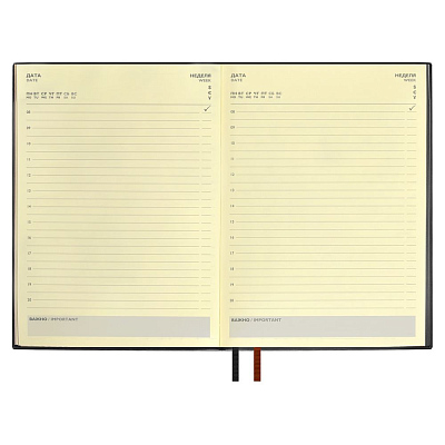 Ежедневник Avila, недатированный, черный