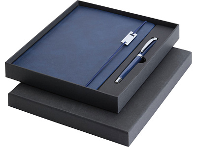 Набор Legato Elegance с блокнотом А5 и ручкой-роллер (Синий/Синий)