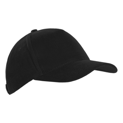 Бейсболка STAN 5 клиньев хлопок 280, 03 (Чёрный)