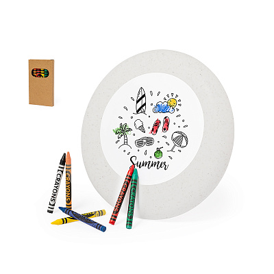 Фрисби-раскраска "Лето"  (Натуральный)
