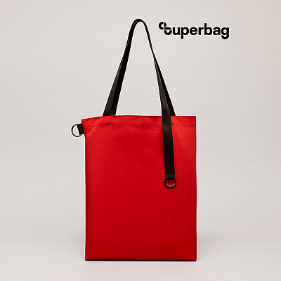 Шоппер Superbag Big (красный с черным) (Красный с черным)