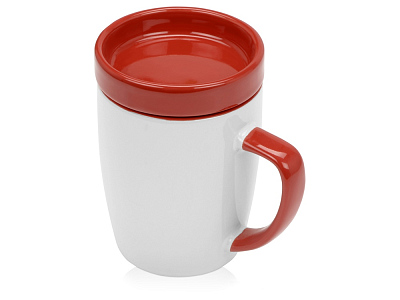Кружка с универсальной подставкой Мак-Кинни (Белый/красный)