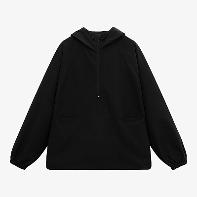Ветровка оверсайз унисекс RISSMAN, черная, размер XL/XXL (Черный)