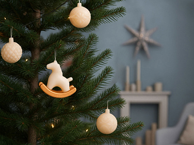 Набор свечей в подарочной коробке Noel