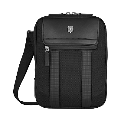 Сумка через плечо VICTORINOX Architecture Urban2 Crossbody Bag , полиэстер/кожа, 22x9x28 см, 6 л (Черный)