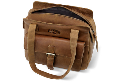 Сумка через плечо KLONDIKE RUSH «Zoe», натуральная кожа в коньячном цвете, 28 х 24 х 18 см