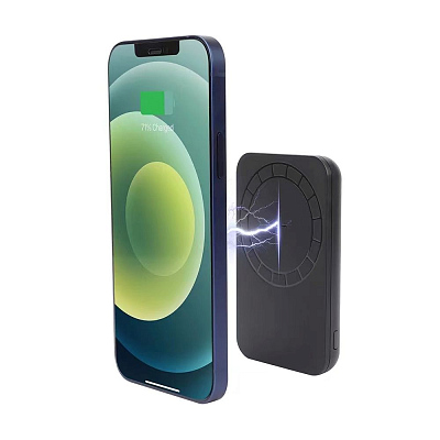 Магнитный беспроводной аккумулятор Magback 5000 мАч, черный (Чёрный)