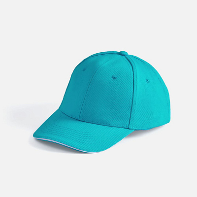 Бейсболка Buffalo, бирюзовая с белым (Бирюзовый)