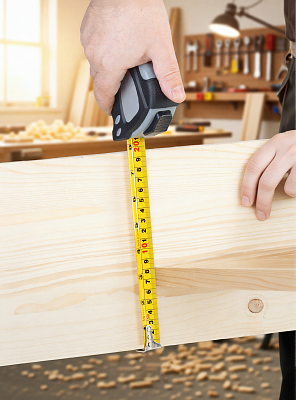 Рулетка "Мастер" 5 м, черный с серым