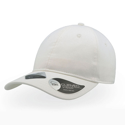 Бейсболка с NFC-меткой в козырьке GREEN CAP 265 из органического хлопка  (Белый)