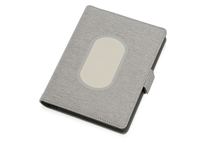 Органайзер с беспроводной зарядкой Powernote, 5000 mAh (Светло-серый)