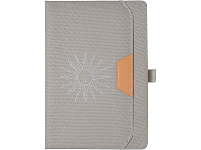 Блокнот А5 из RPET Harvey с термотрансфером (Серый)