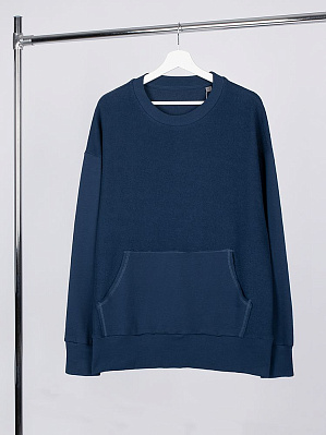 Свитшот оверсайз унисекс Vozduh, темно-синий (Тёмно-синий)