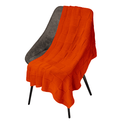 Плед Cella вязаный  (без подарочной коробки) (Оранжевый)