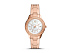 Корпус- розовое золото, циферблат- белый перламутр, крепление- розовое золото