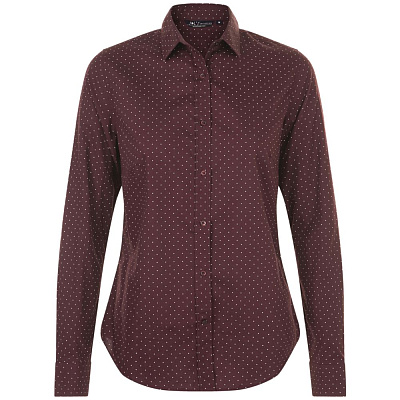 Рубашка женская Becker Women, бордовая с белым (Бордовый)