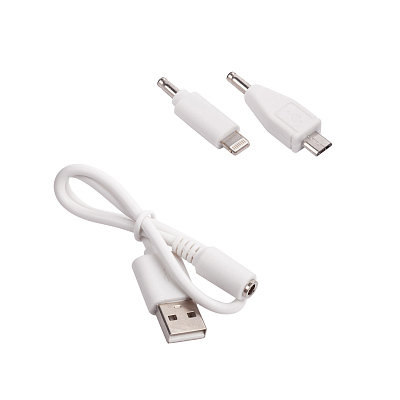 Кабель 2-в-1 (microUSB, Lightning)  (Белый)