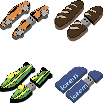 Флешка Gummi на заказ 64 Гб