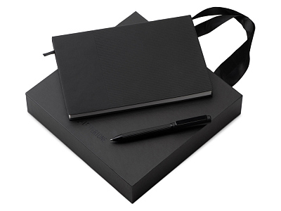 Подарочный набор блокнот А5 и металлическая шариковая ручка Nabokov (Чёрный)