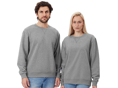 Свитшот оверсайз Lisbon унисекс (Серый меланж)