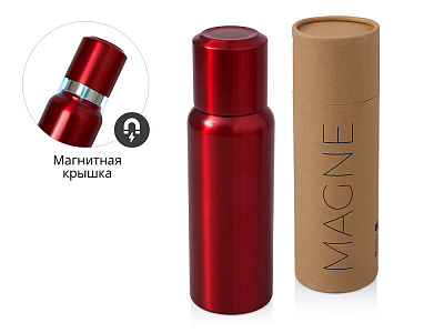 Вакуумный термос c магнитной крышкой Magne, 500 мл (Красный)